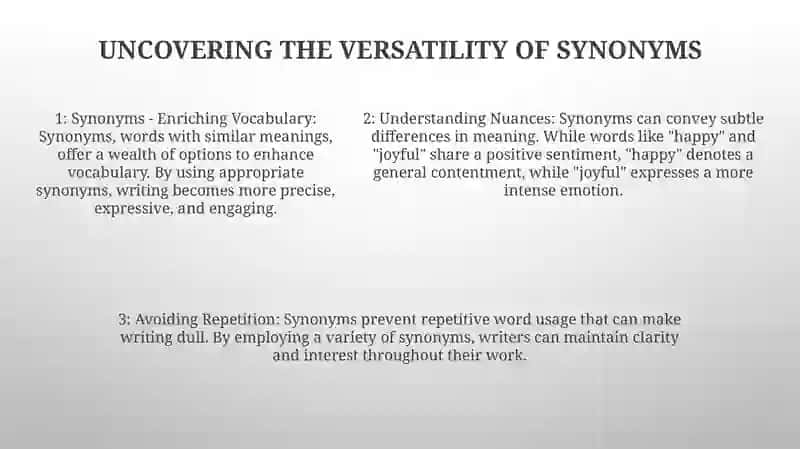 Synonyms 4