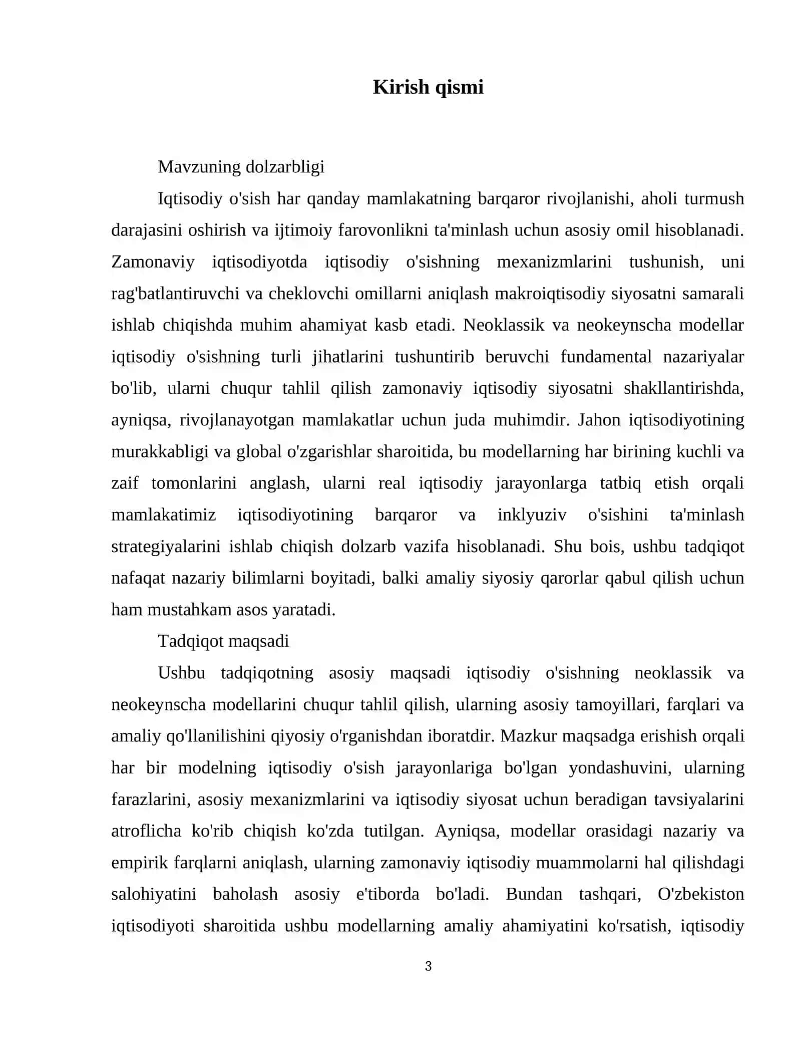 Iqtisodiy o'sishning neoklassik va neokeynscha modellari 4