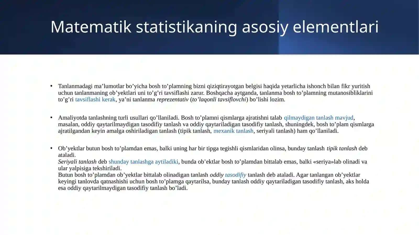 Matematik statistikaning asosiy tushunchalari 4
