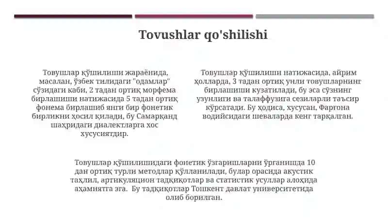 Unli va Undosh Tovushlarning O'zgarishi 4