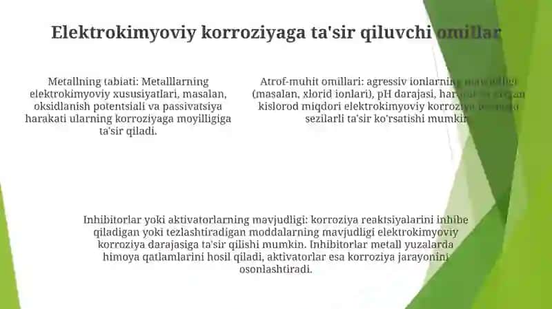Elektrakimyoviy Korroziyani Òrganish 4