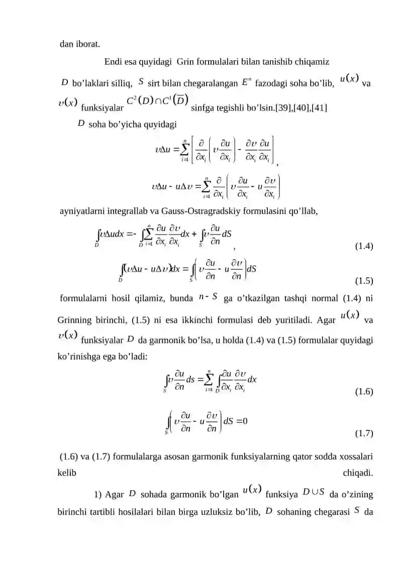 Laplas tenglamasining fundamental yechimi 4