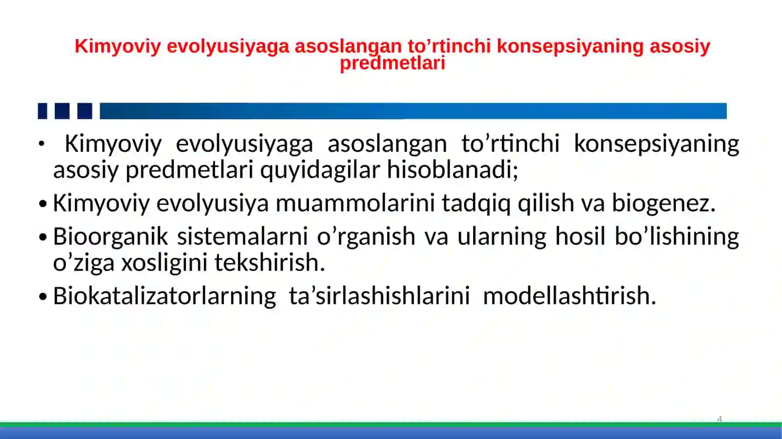 KIMYOVIY JARAYONLAR EVOLYUTSIYASI 4