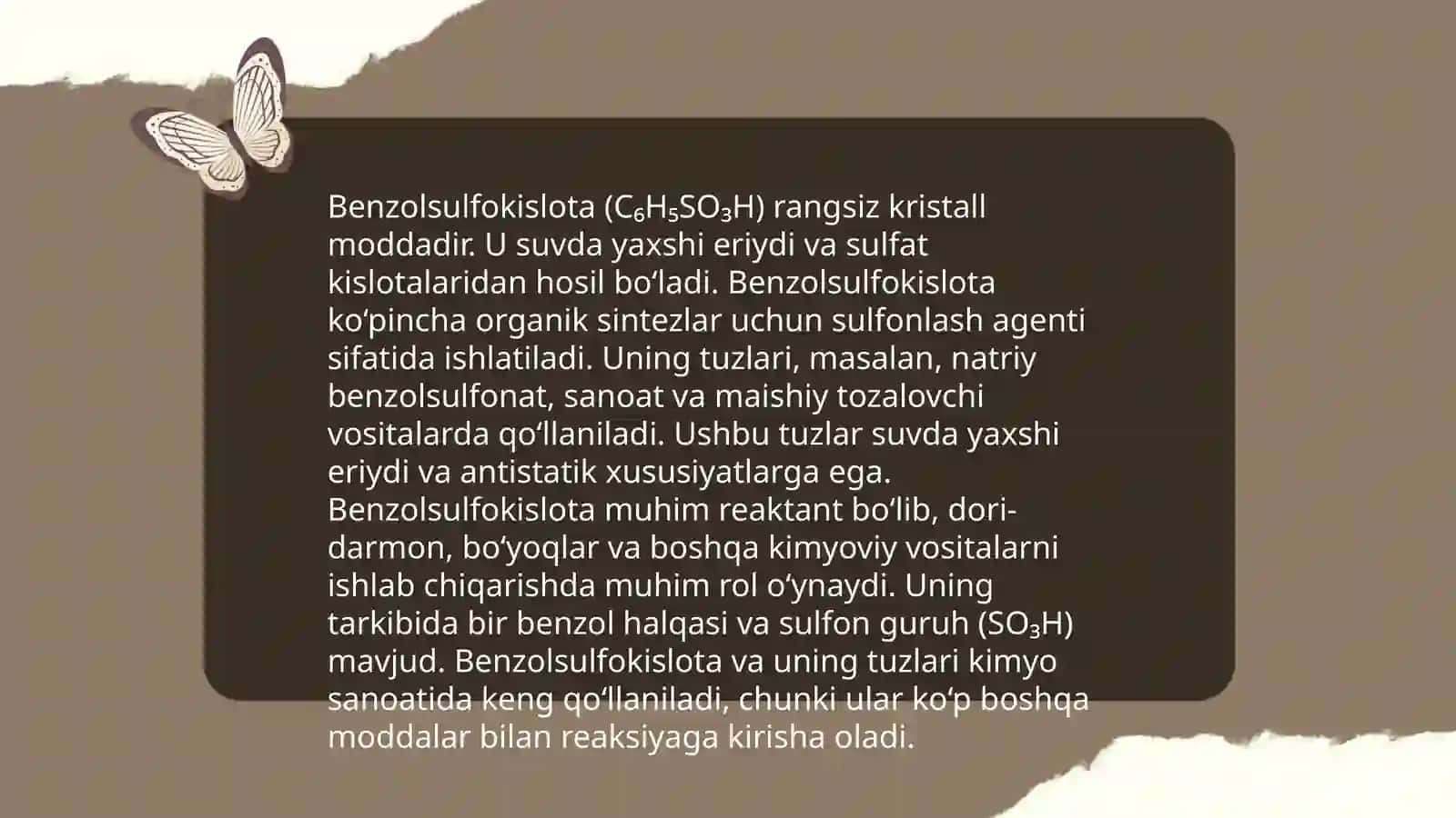 Aromatik sulfokislotalar va ularning xususiyatlari 4