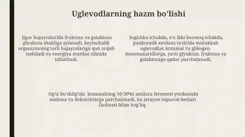 Uglevodlar almashinuvi 4