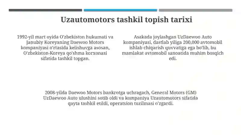 UzAutoMotors kompaniyasining kelib chiqishi 4