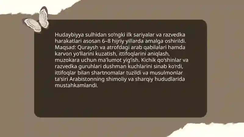 Hudaybiya sulhidan keyingi harbiy harakatlar 4