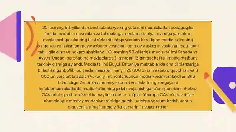 Mediata’lim tarixi, predmeti va tushunchasi 4