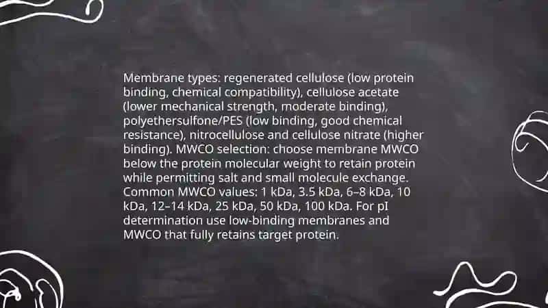 Protein dialysis and isoelectric point determination 4
