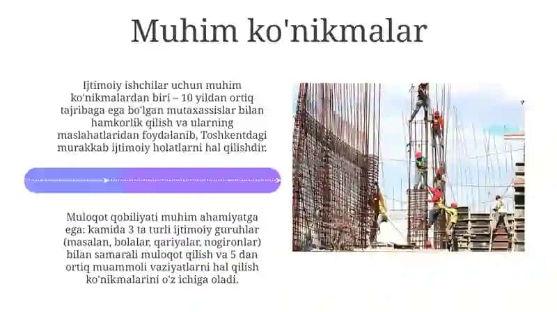 Ijtimoiy hizmatchining malakasi 4
