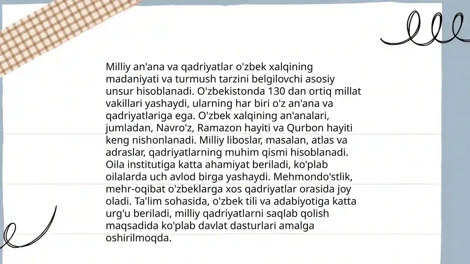 O'zbekona tarbiya tamoyillari 4