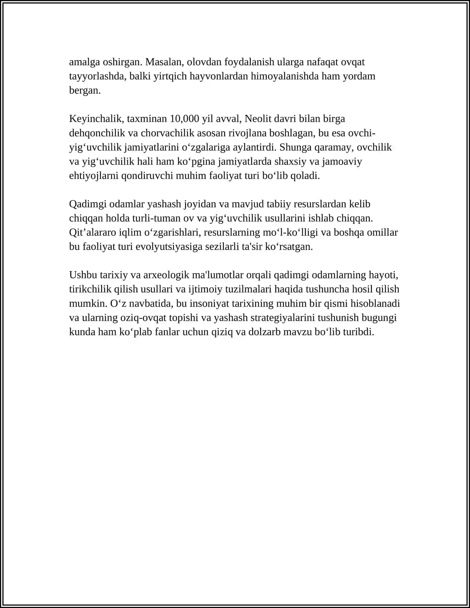 ENG QADIMGI ODAMLARNING MEHNAT FAOLIYATI VA TURMUSH TARZI 4