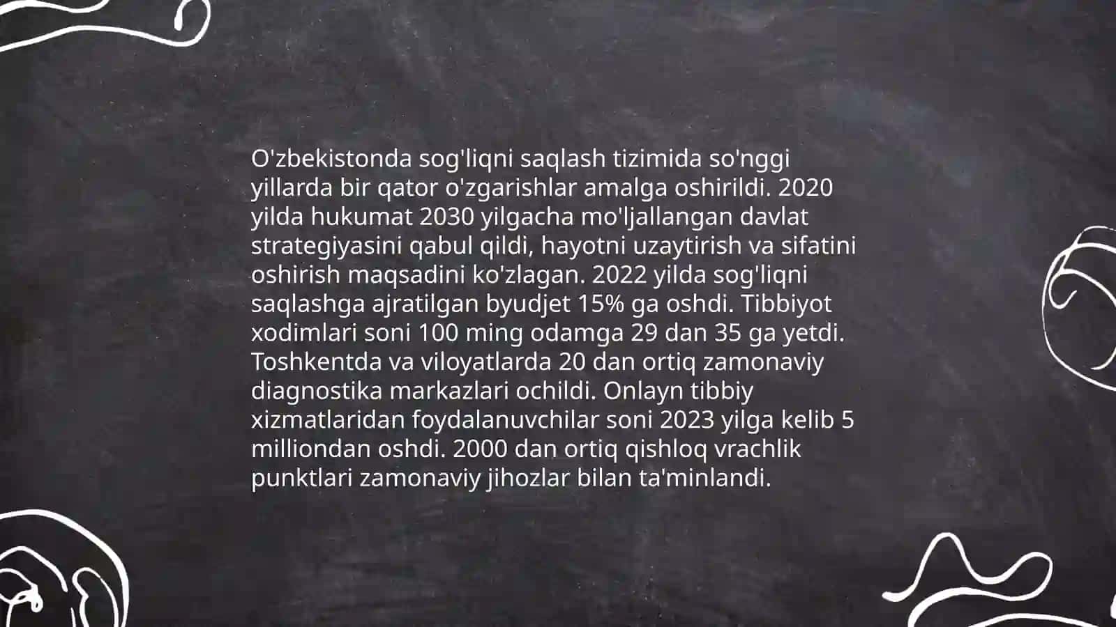 O'zbekiston Respublikasidagi ijtimoiy sohadagi islohotlar 4