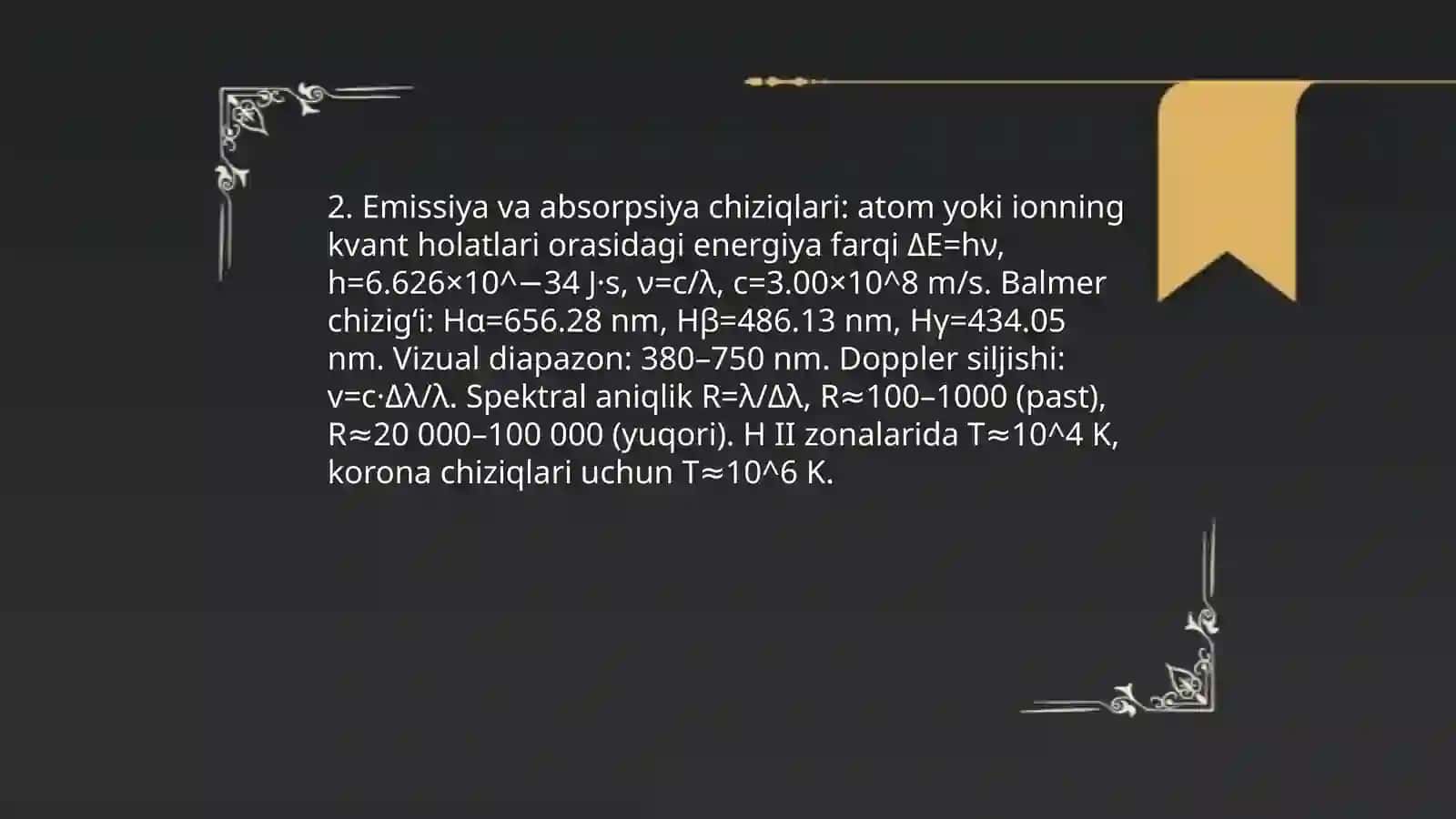Atomli chiziqli spektrlari 4