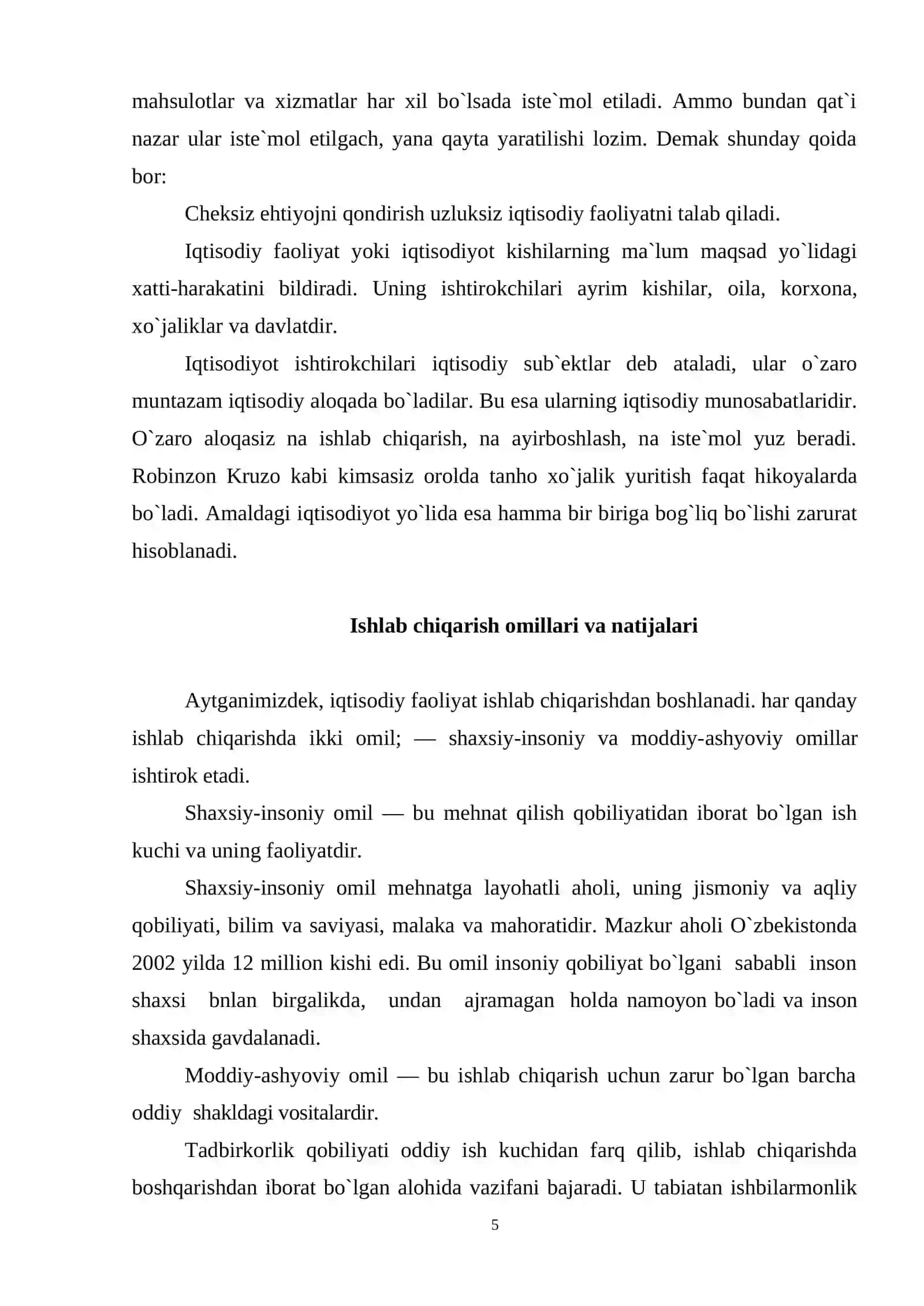 Iqtisodiy faoliyat va uning turlari 4