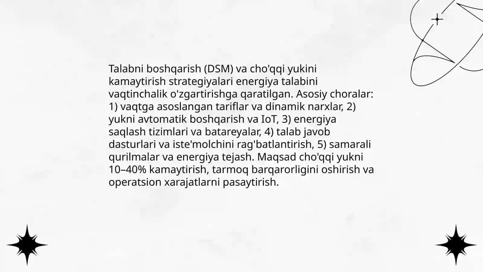 Energiya boshqaruv strategiyalari 4