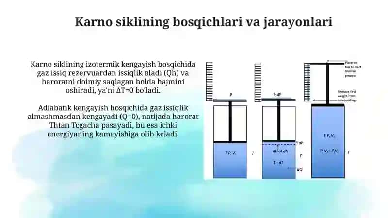 Karno sikli va issiqlik dvigatellari 4