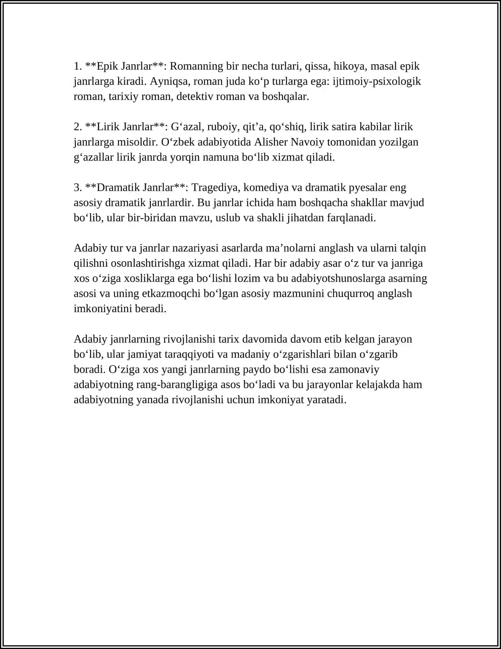 ADABIY TUR VA JANRLAR 4