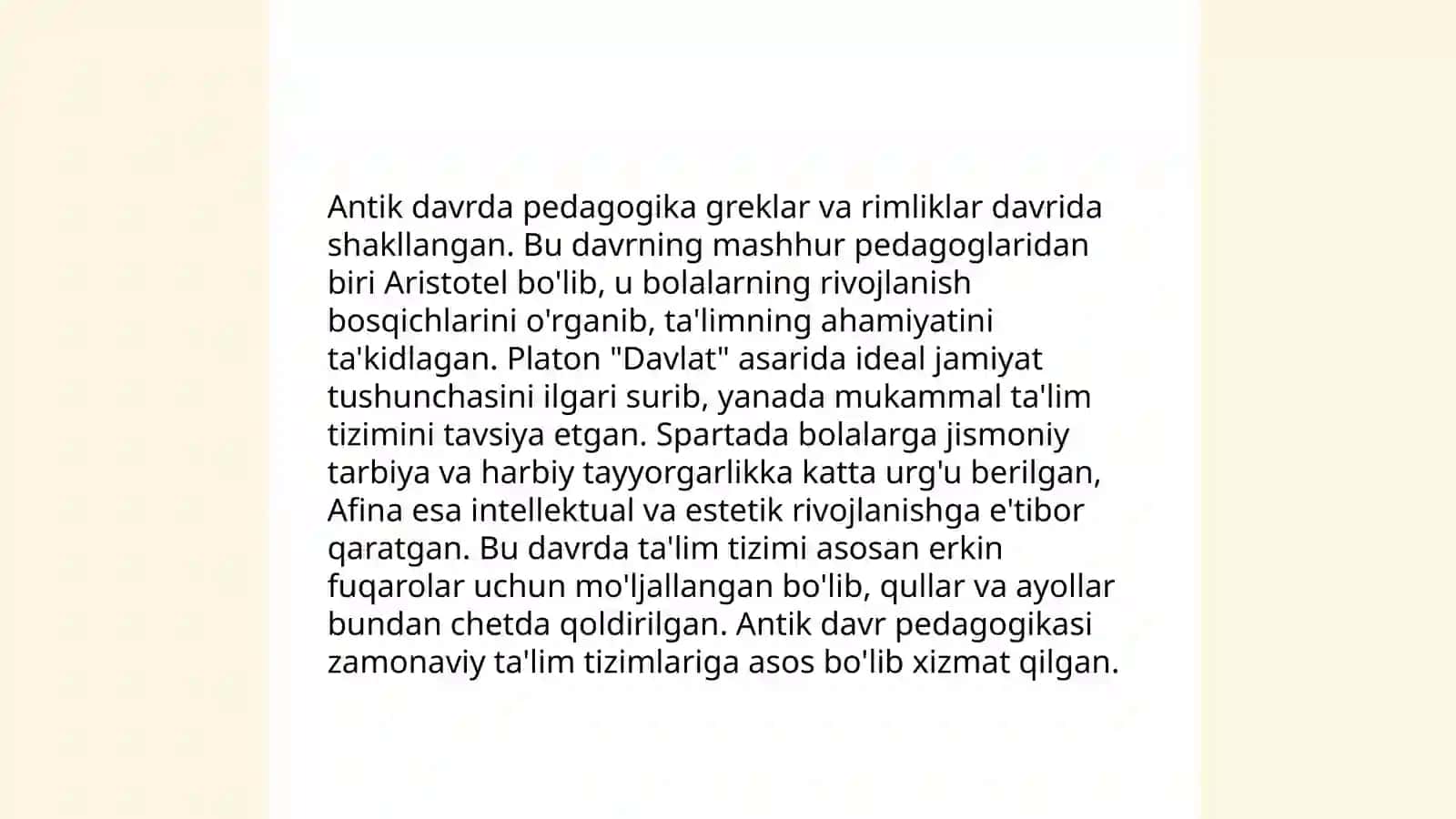 Jahon pedagogika fanining rivojlanish tarixi 4