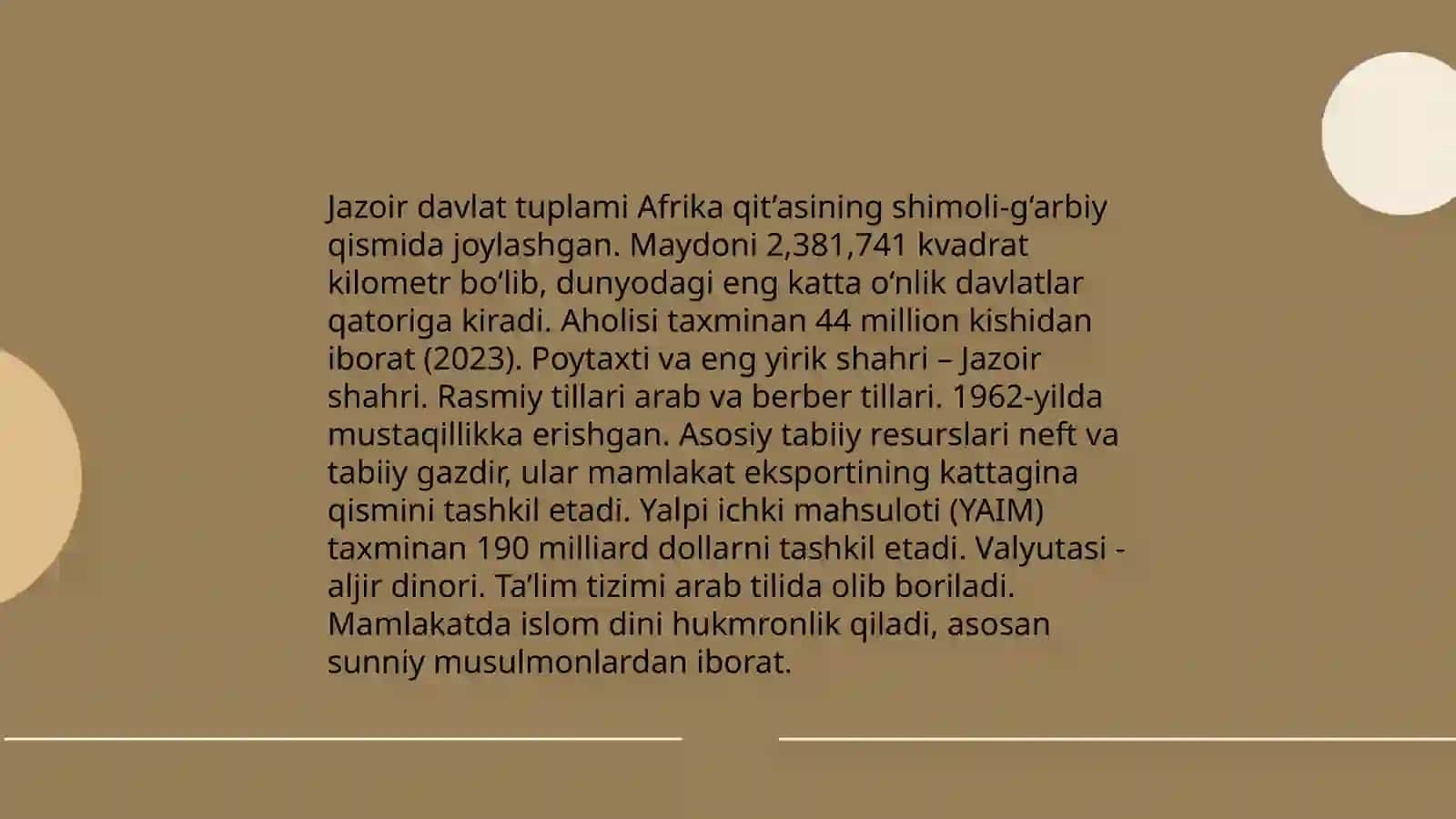 Jazoir Davlatining Tarixi 4