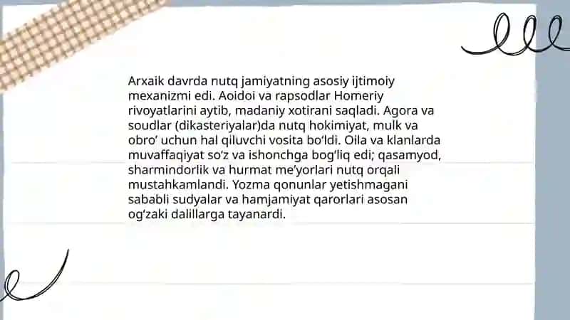 Yunonistonda notiqlik san'atining tarixi haqida 4
