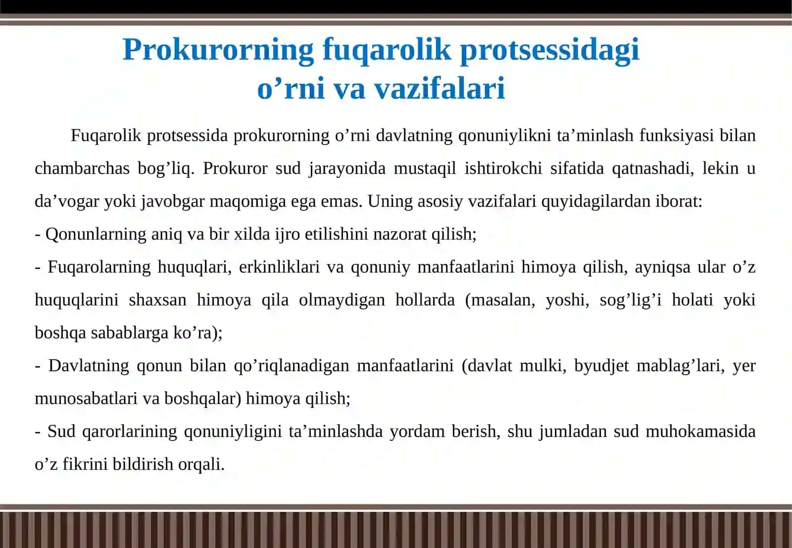 Fuqarolik protsessida prokuror ishtiroki 4