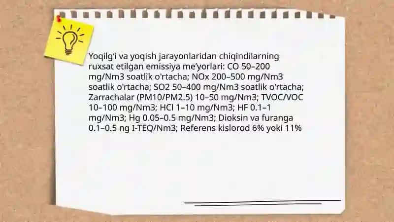 Chiqindilarni ruxsat etilgan meʼyorlarni aniqlash 4