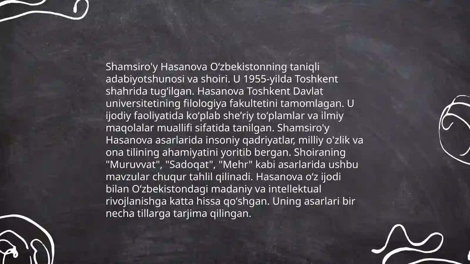 Shamsiro'y Hasanova ijodi 4
