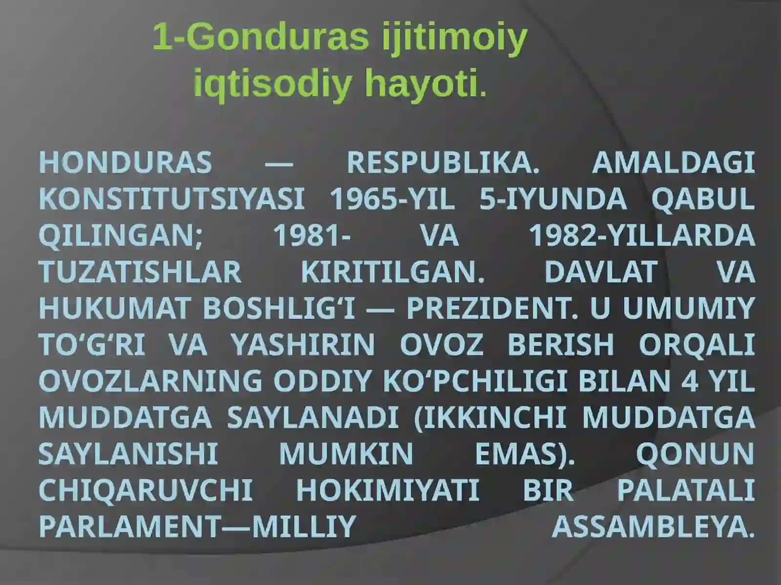 Gonduras Bo'jxona Siyosati 4