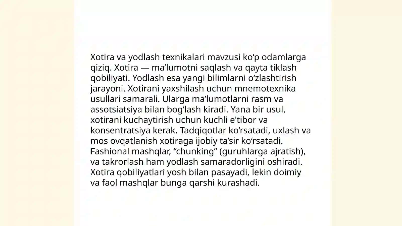 Xotira va Uning Turlari 4