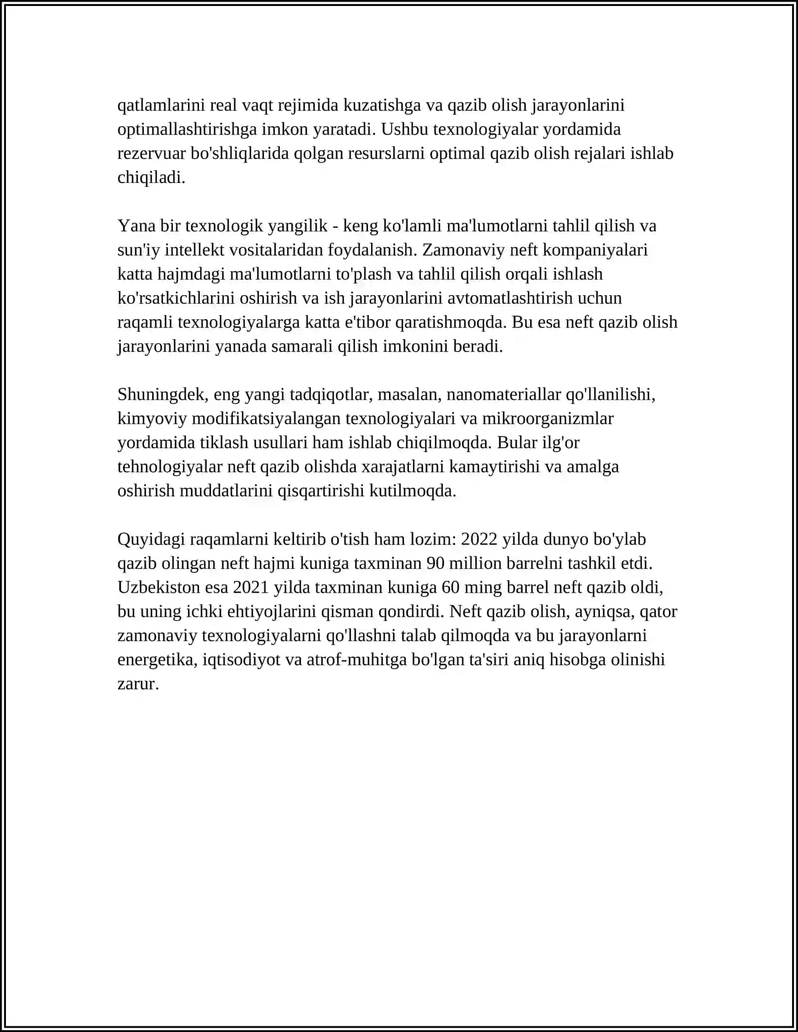 KONDAN QAZIB OLINGAN NEFTNI YIG'ISH VA TAYYORLASH 4