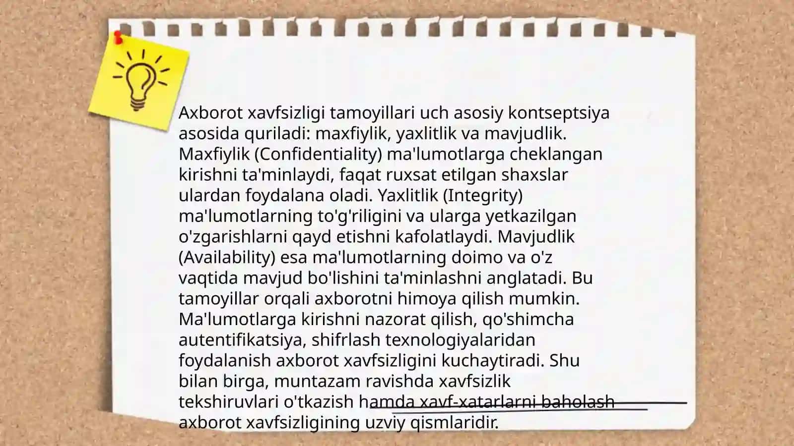Axborot xavfsizligi va axborotlami himoyalash usullari 4