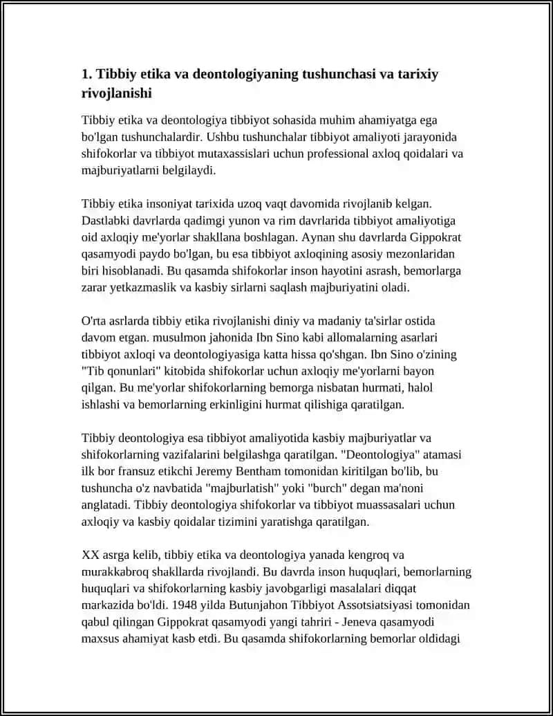 TIBBIY ETIKA ASOSLARI (DEONTOLOGIYA) 4