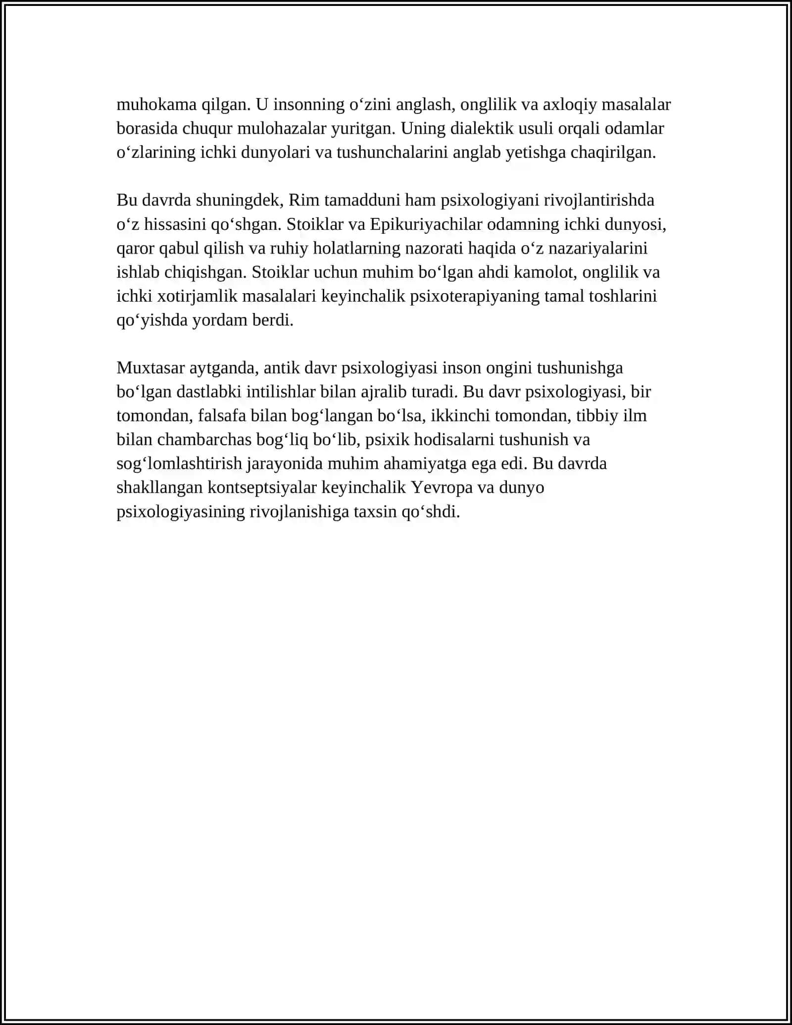 ANTIK DAVR PSIXOLOGIYASI 4