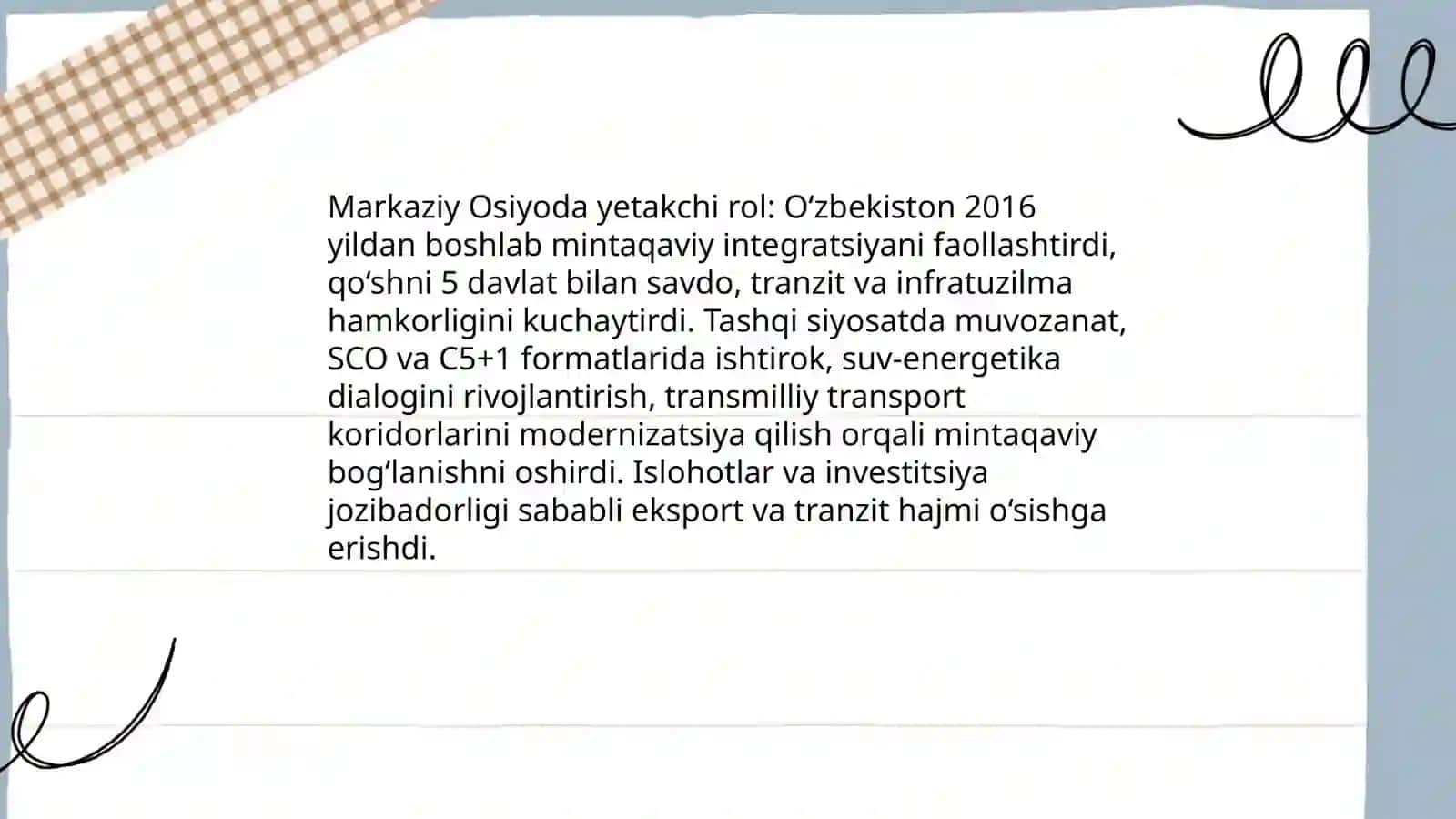 O‘zbekistonning jahon hamjamiyatidagi munosib o‘rni 4