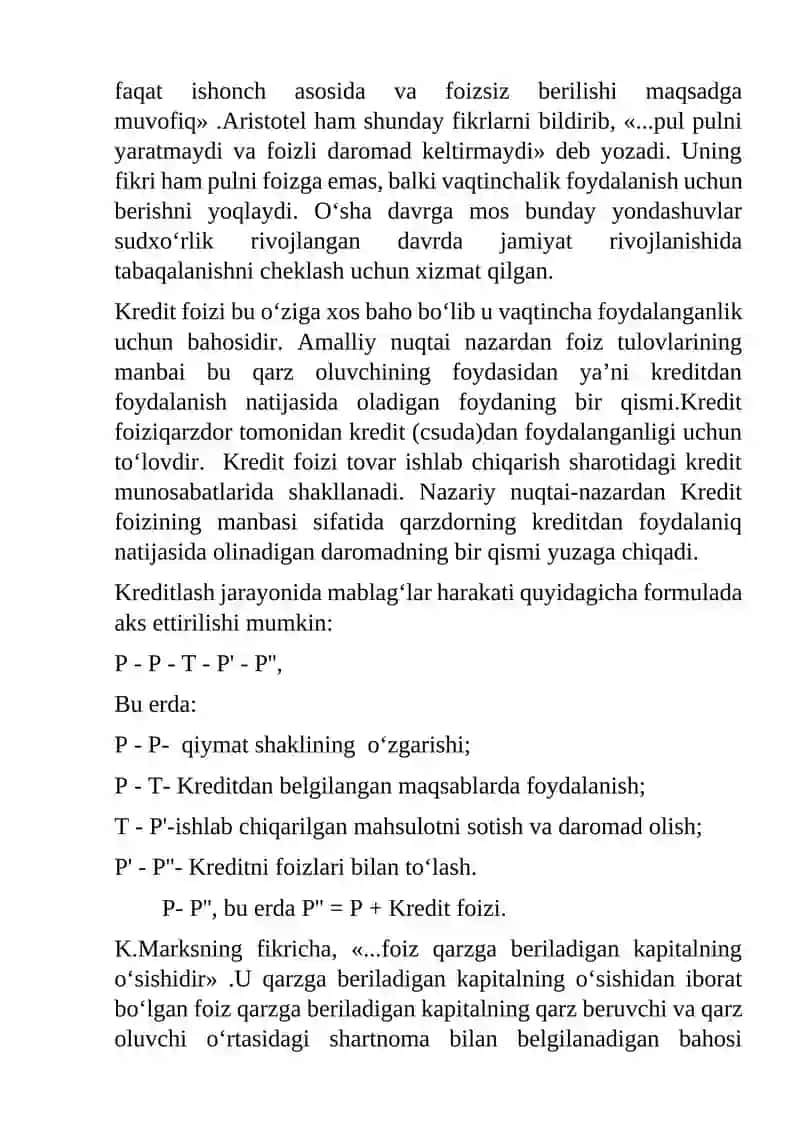 KREDIT BO‘YICHA FOIZ STAVKALAR VA ULARGA TA’SIR QILUVCHI OMILLAR 4