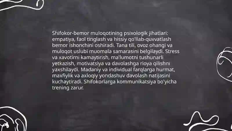 Tibbiyotda psixologik bilimlarning ahamiyati 4