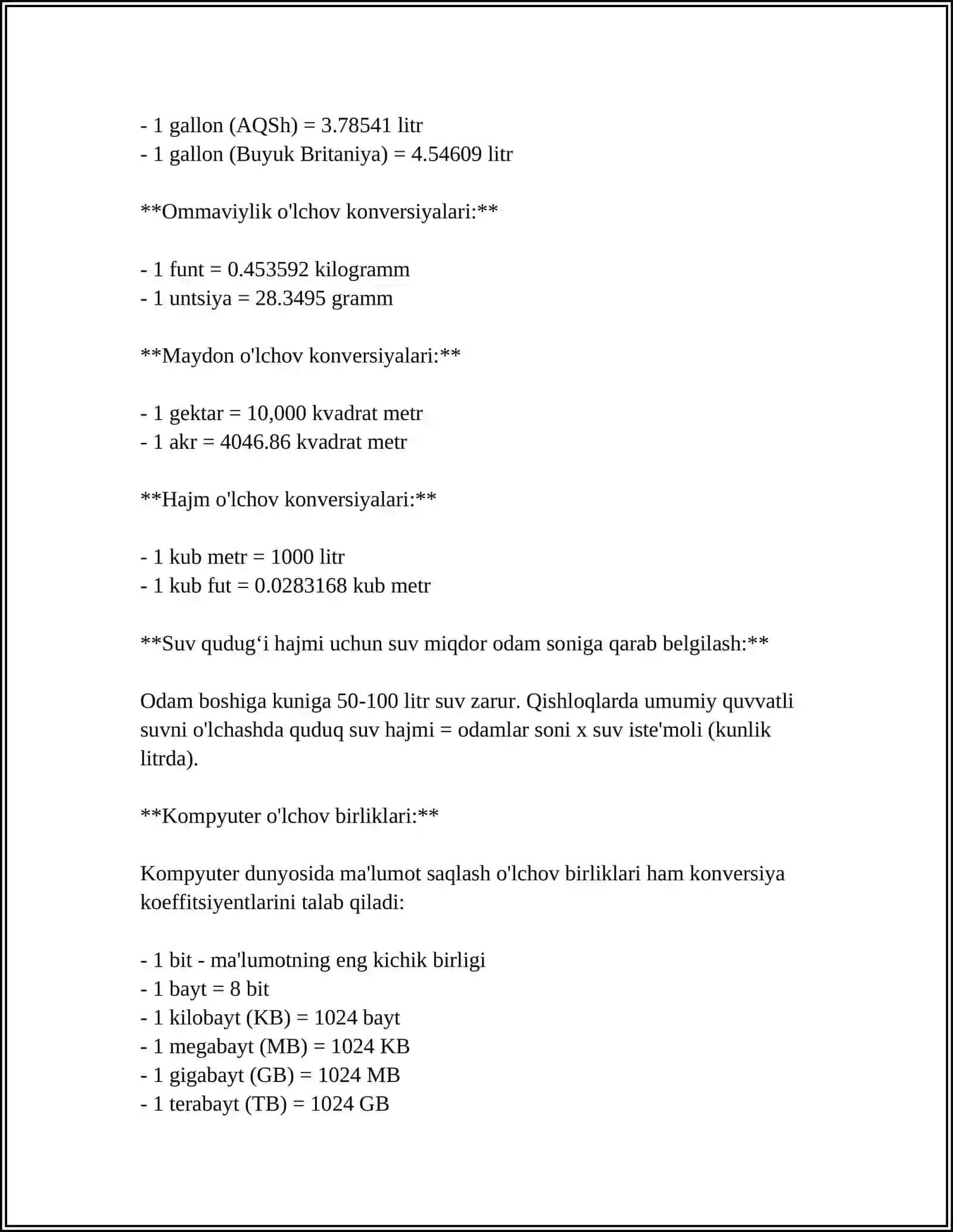 SPORT METROLOGIYA USULLARI 4