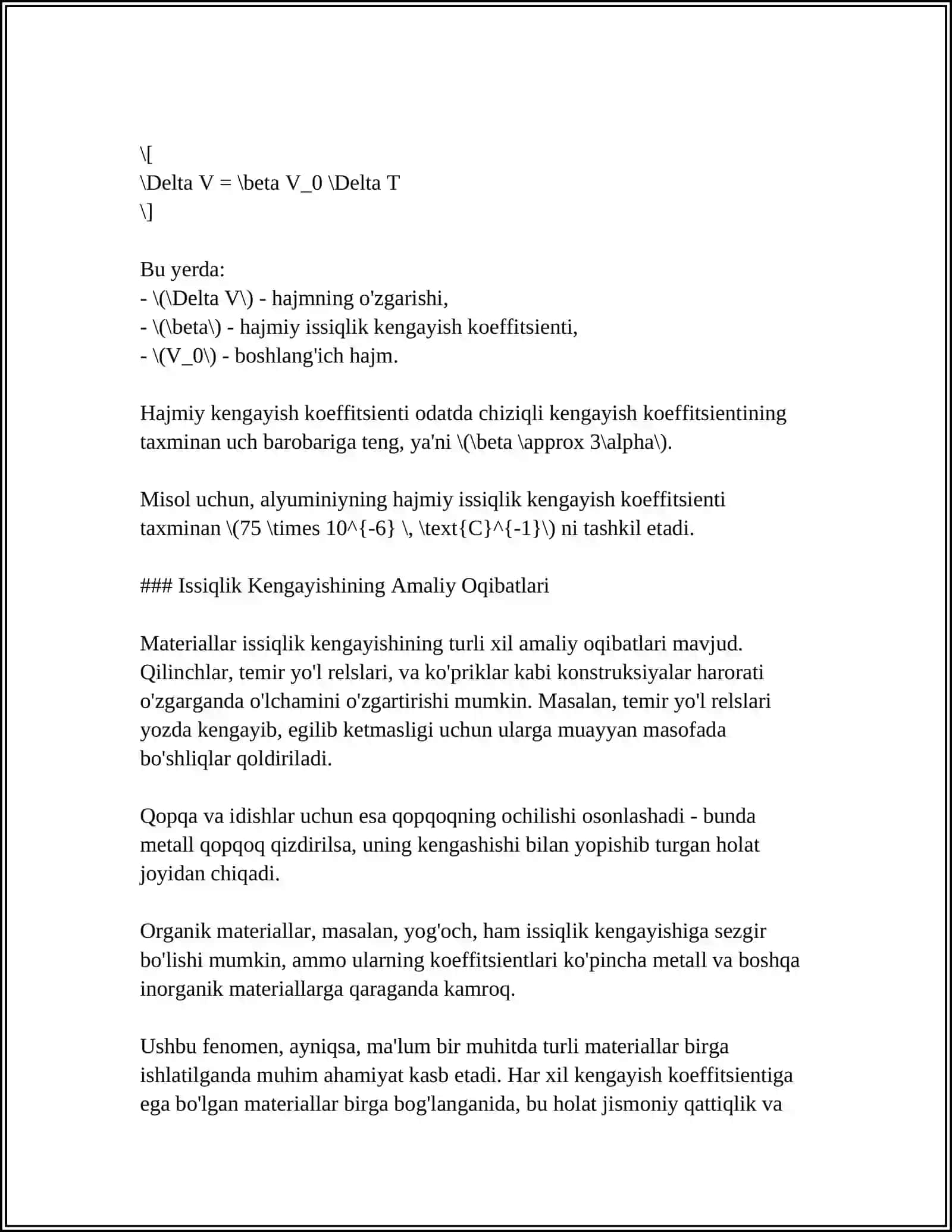 MATERIALLARNING ISSIQLIK KENGAYISHI 4