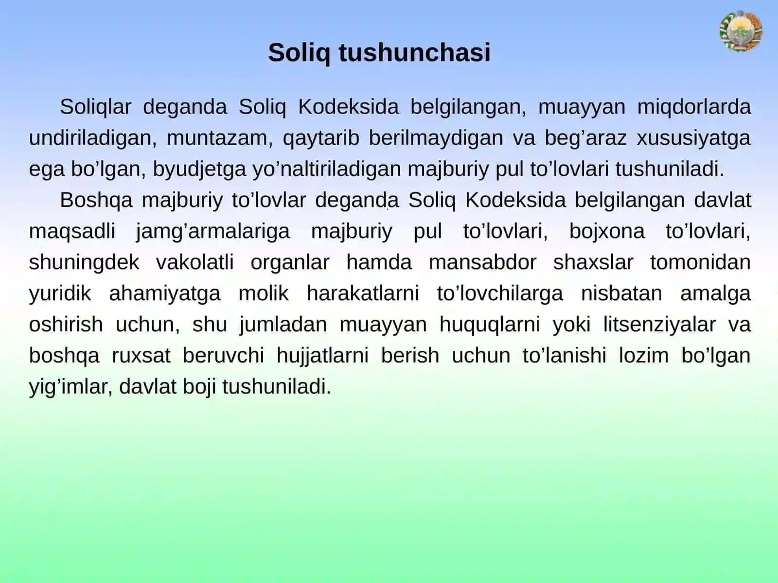 Soliqlarning iqtisodiy mohiyati va xususiyatlari 4