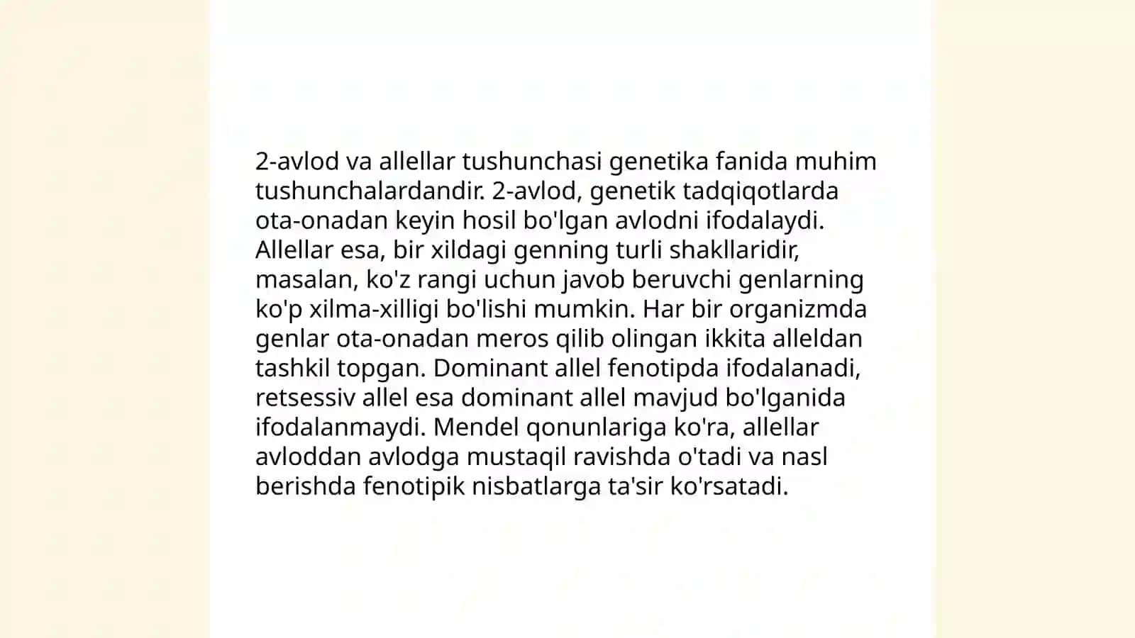 Genetikaning asosiy tushunchalari 4