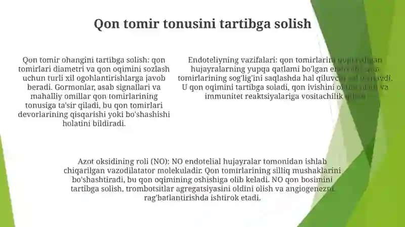 Qon Tomir Endoteliysining Funksiyalari 4