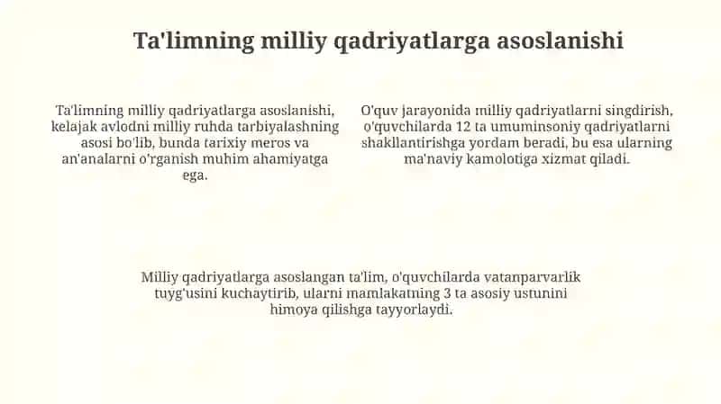Milliy qadriyatlarningo‘rni ta'lim jarayonida 4