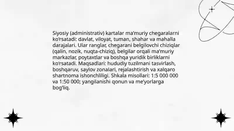 Kartalar va ularning turlari 4