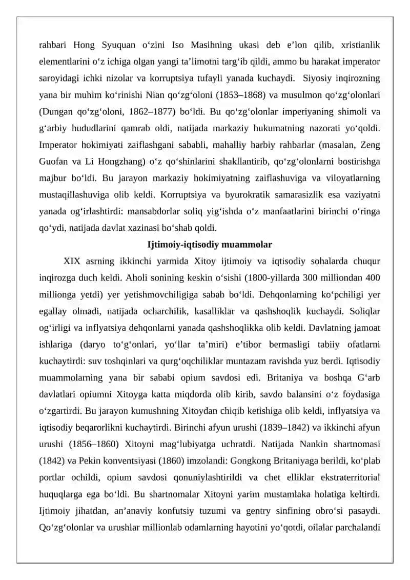 Xitoyning XIX asrning ikkinchi yarmida xalqaro ahvoli 4
