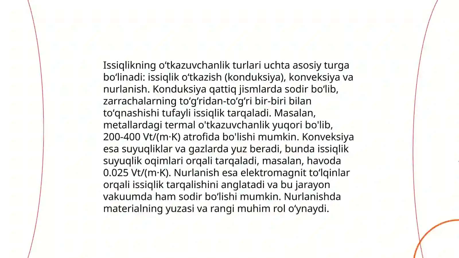 Issiqlik oʻtkazuvchanlik 4
