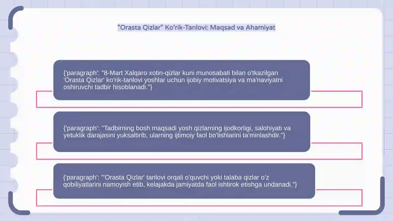 "Orasta Qizlar" Ko‘rik-Tanlovi 4