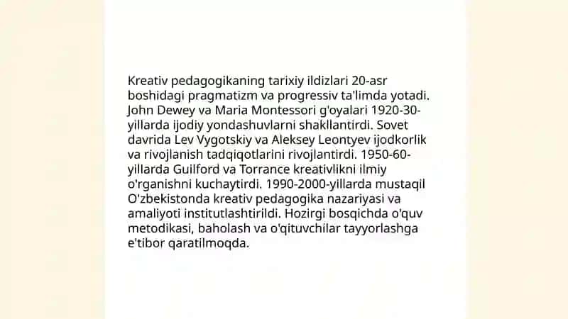 Kreativ pedagogika ilmiy yonalish 4