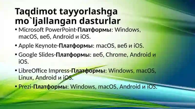 TAQDIMOTLARNI ISHLAB CHIQISHNING INSTRUMЕNTAL VOSITALARI 4
