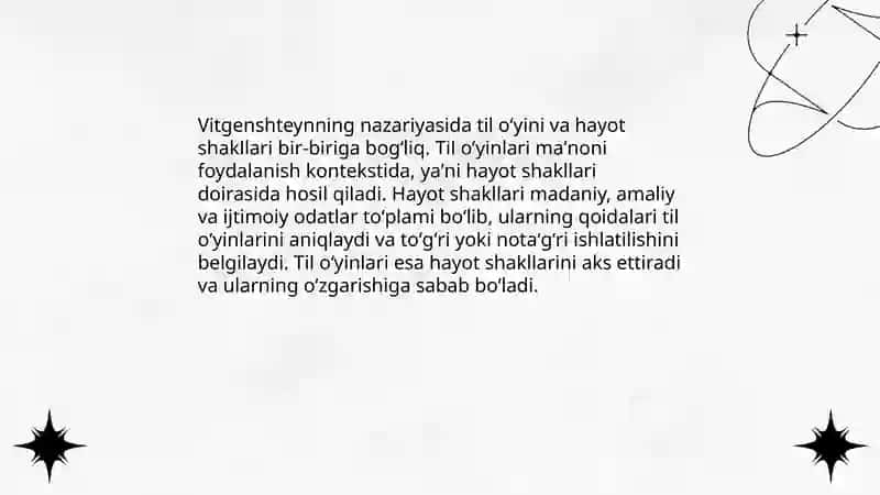L. Vitgenshteyinning "Til oʻyini" nazariyasi 4